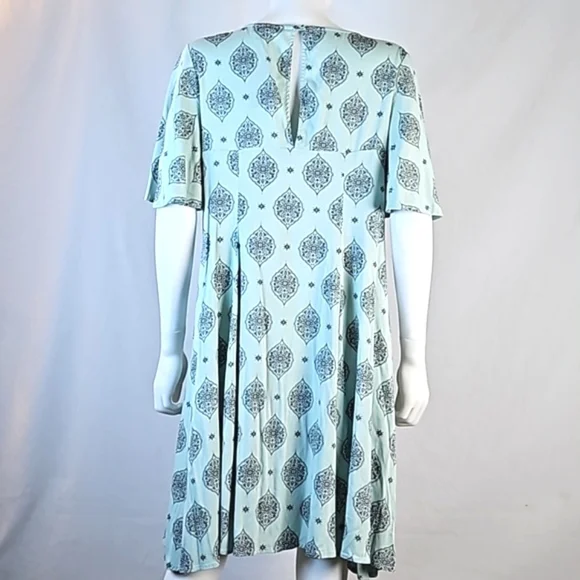 NWT Torrid Stretch Rayon Mint Green & Black Medallion Print Flutter Slee… - Picture 6 of 16